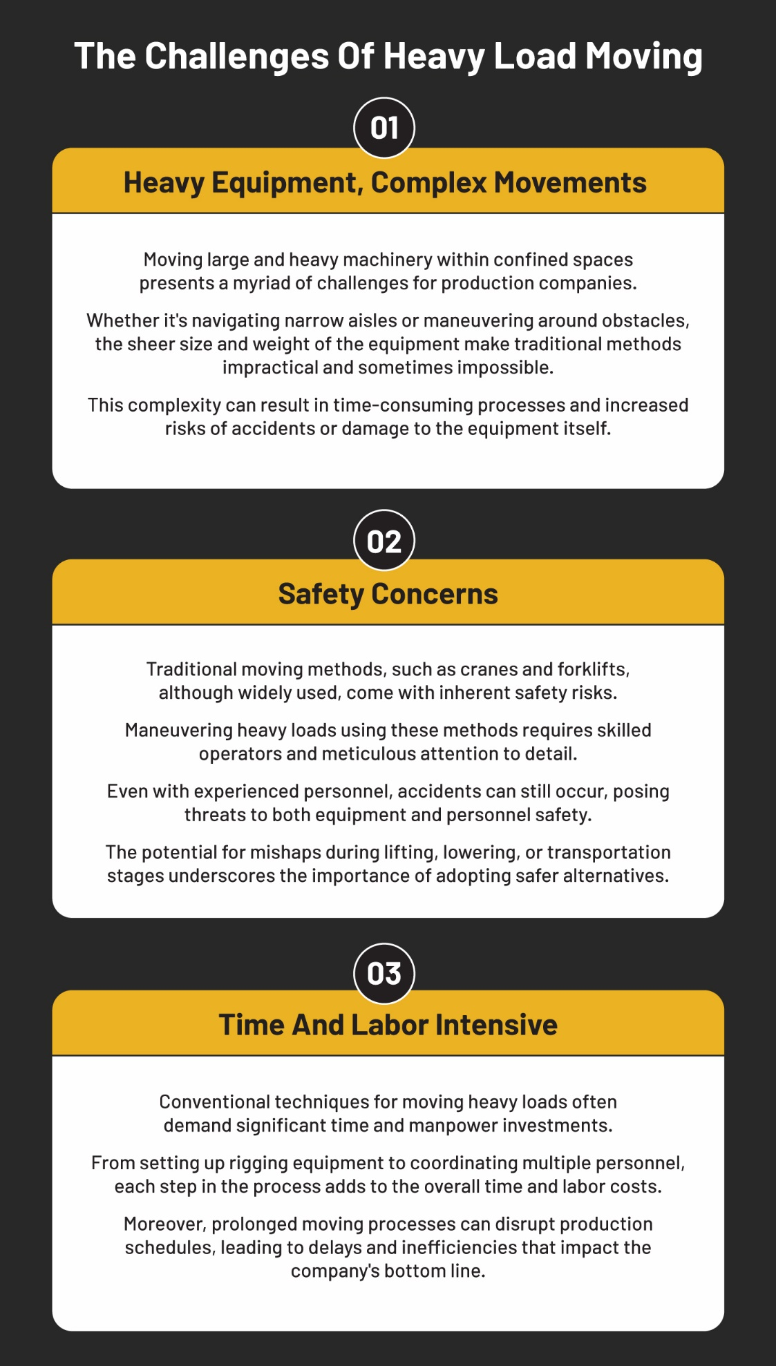 Challenges of Heavy Load Moving