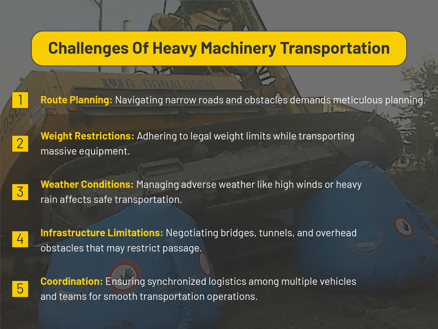 Challenges of Heavy Machinery Transportation
