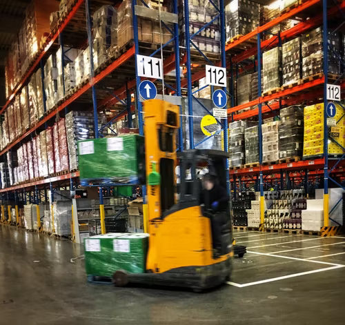Forklift Moving